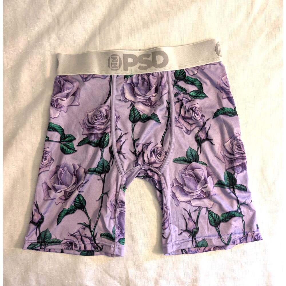 PSD Purple Floral Boxers Boys Small